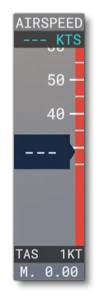 Airspeed Display With Mach Numbers Enabled