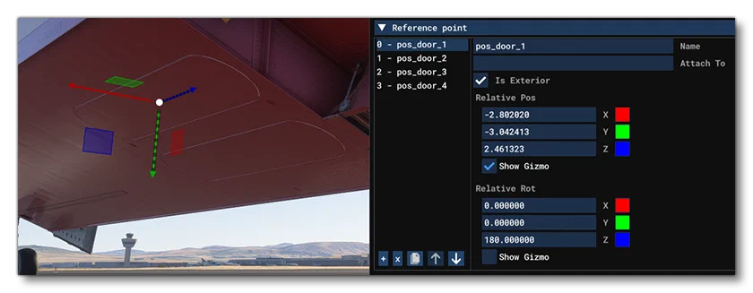 Positioning The Door Reference Points In The Simulation