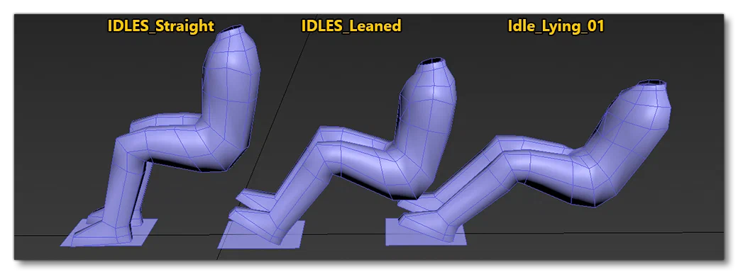 Body Morphotype Examples For Seat Animations