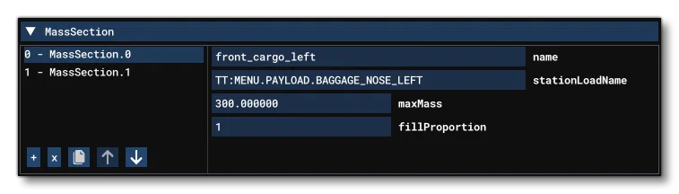 Mass Section Setup Example