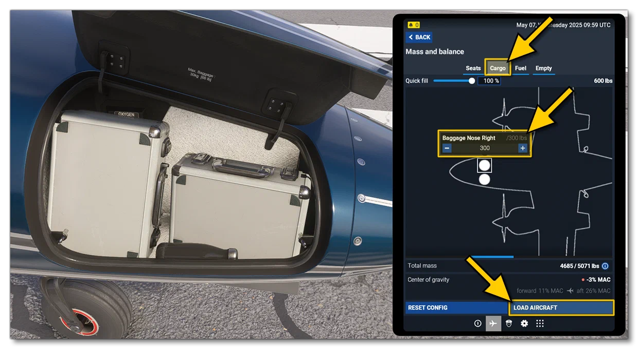 The Cargo Tab In The EFB