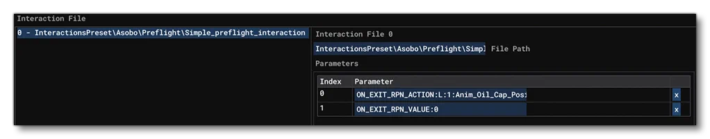 Adding Parameters To An Interaction File
