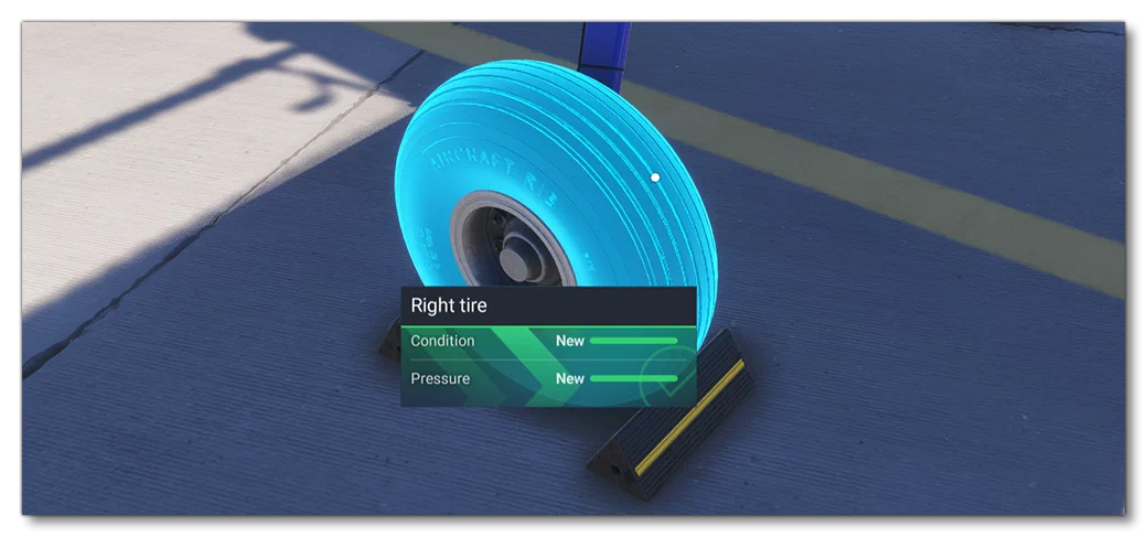 Visually Checking The Aircraft Wheels