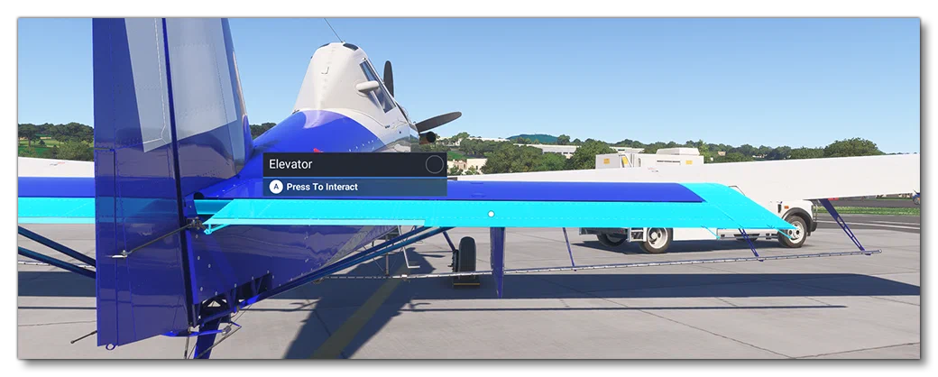 Physically Checking The Aircraft Right Elevator