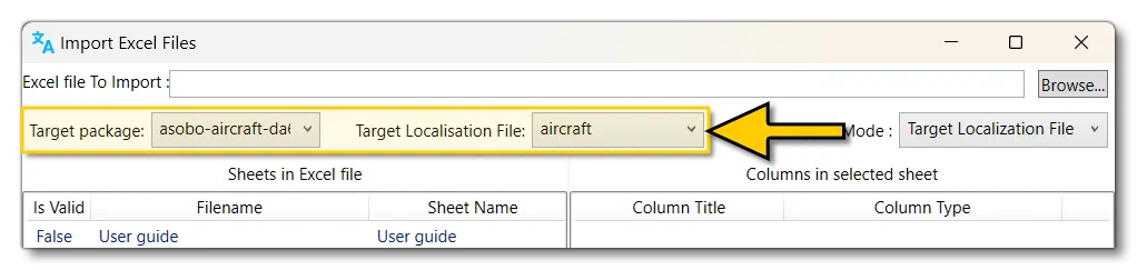 Selecting The Target Package