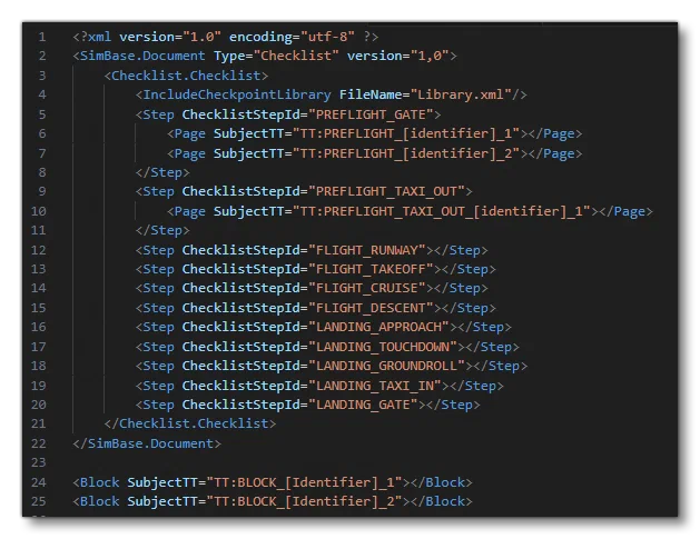 Example Of Where To Paste The Block XML