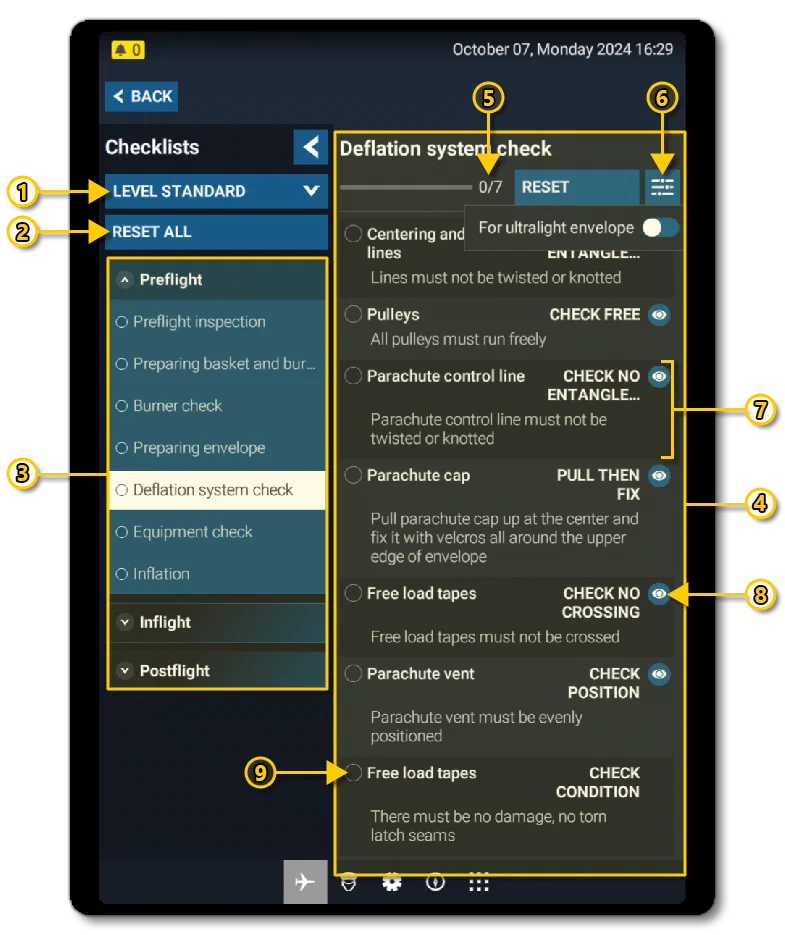Checklist Page UI Showing Checkpoints