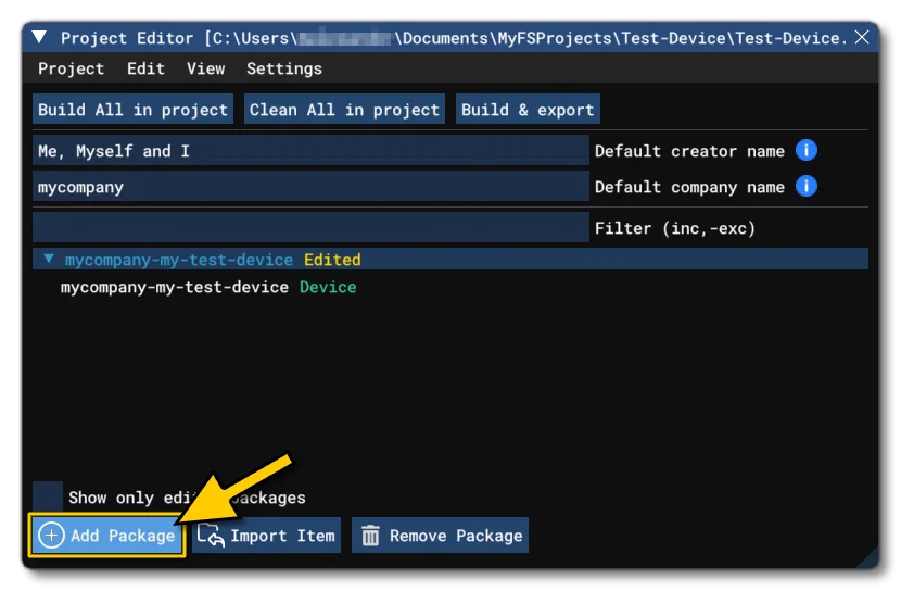 Adding A new Package For The Input Profiles