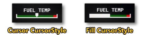 Example Of How CursorStyle Affects The Horizontal Instrument