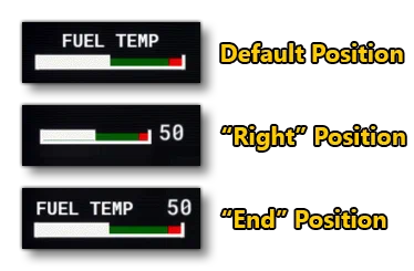 Example ValuePos for a Horizontal Instrument