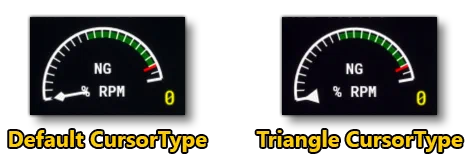 Example Of How CursorType Affects The Circular Instrument