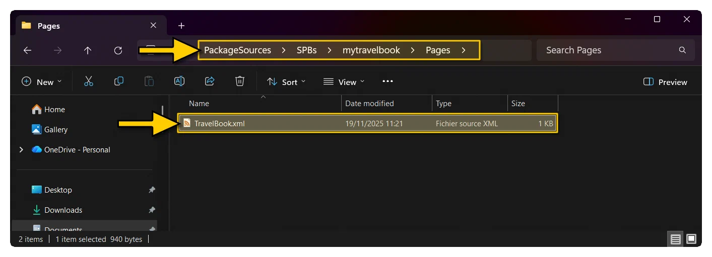 The Location Of The Page File In The Package Sources