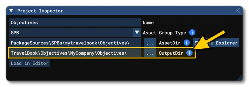 The Output Path For The Objectives Files