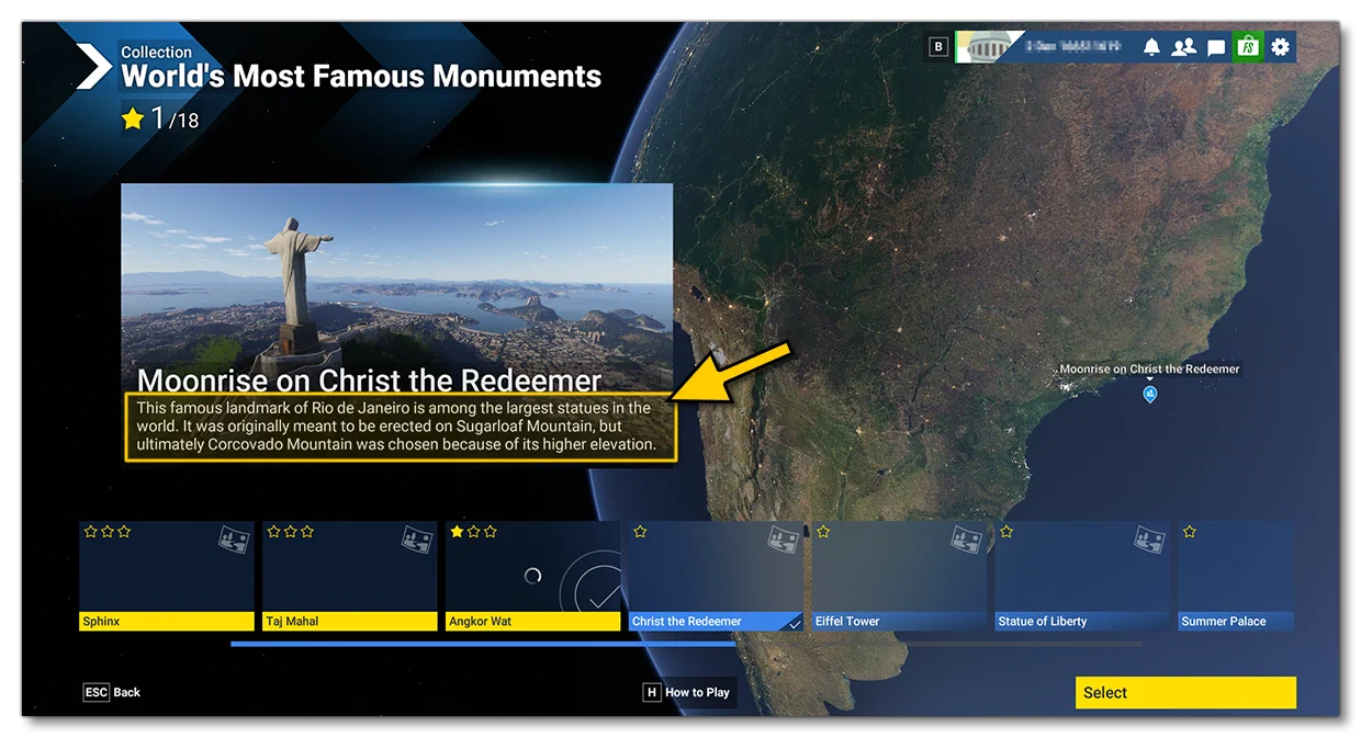 An Example Of Trivia Text In The SImulation UI
