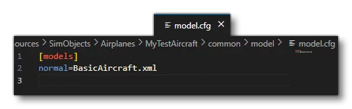 Empty Model CFG File Example