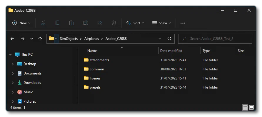 The Folders Required By A Modular Aircraft