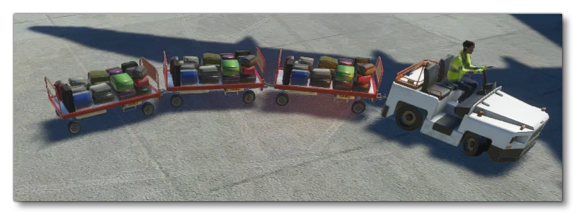Baggage Cart Example Within The Sim