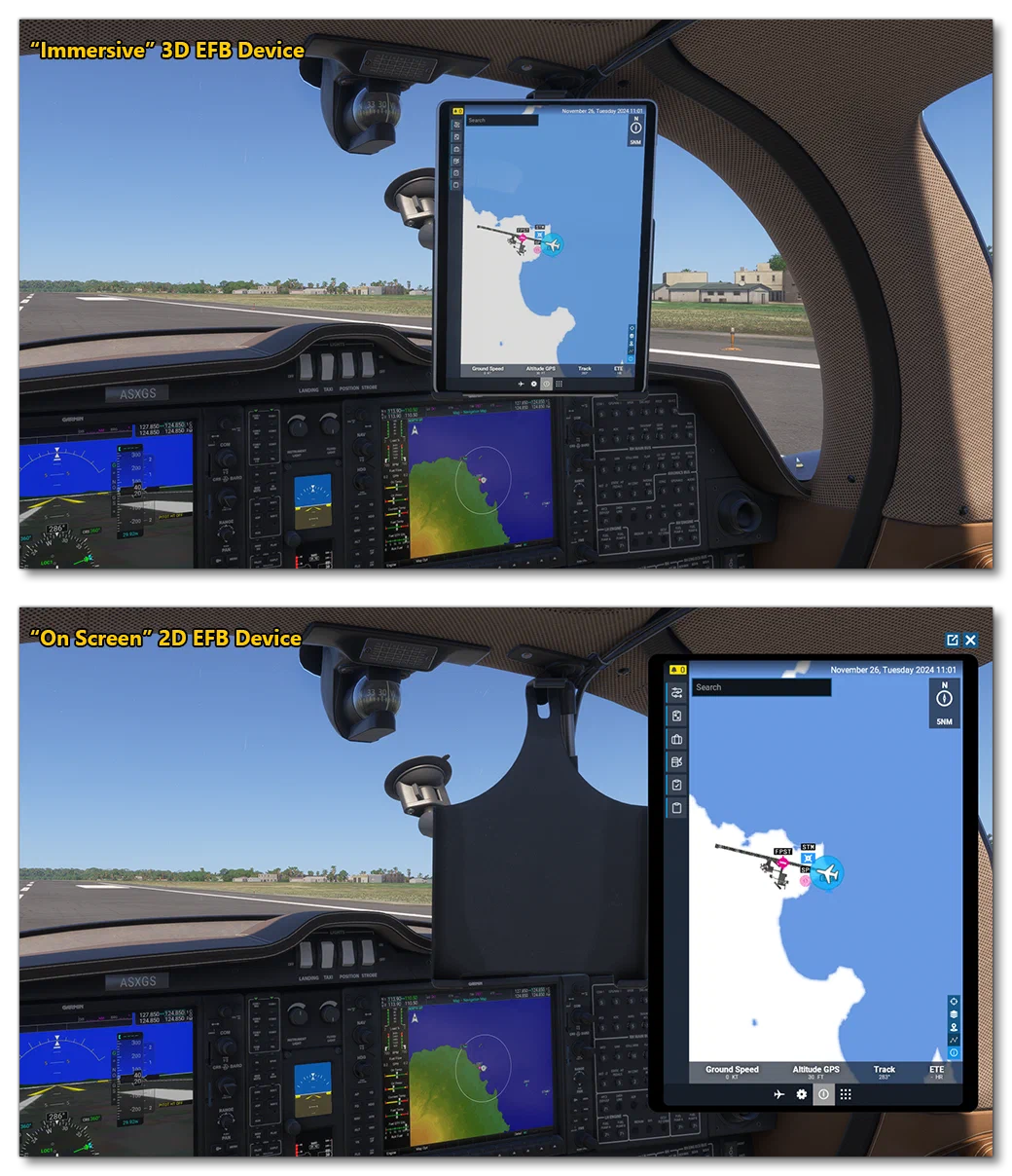 How The EFB Is Visualised In The Simulation