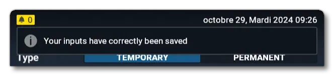 A Temporary Notification In The EFB