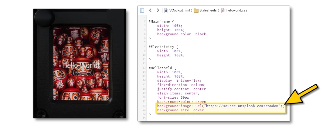 Changing The Instrument CSS To Show An Image In Coherent