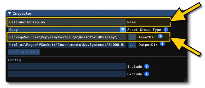 The Renamed Gauge With New Asset Path In The Inspector