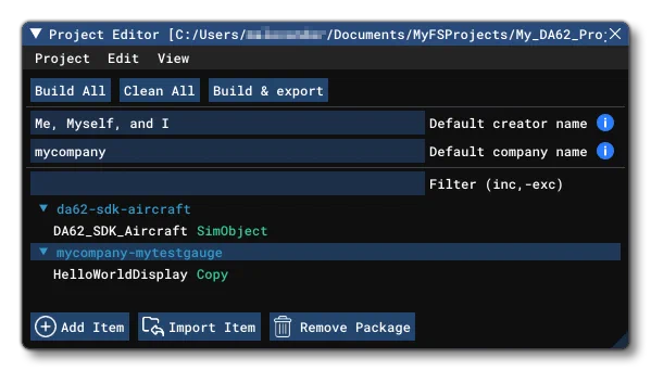 Project With Two Packages Shown In The Project Editor