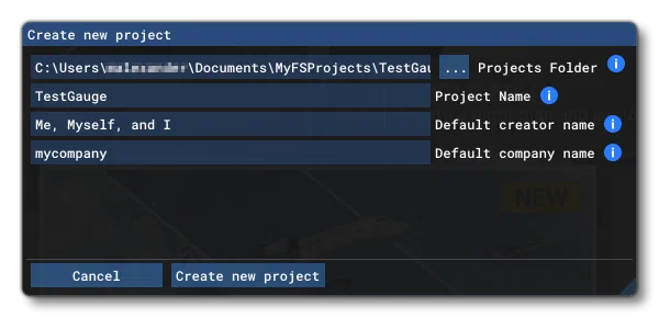 Creating A New Project