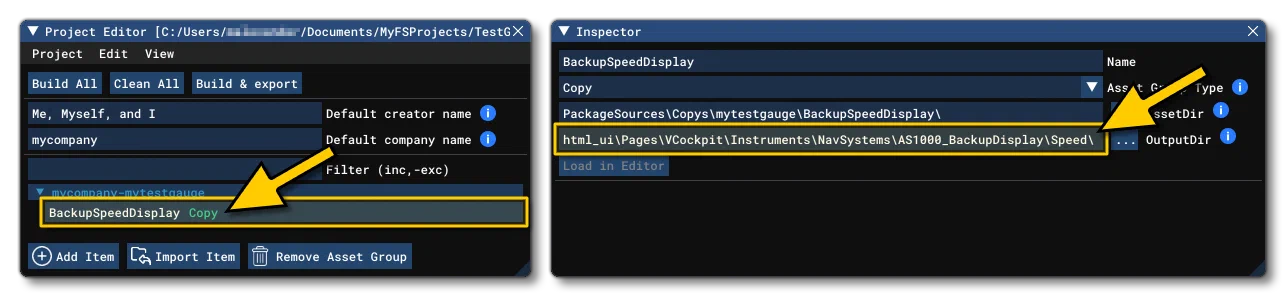 The Changed Asset Group Path For Overwriting A Gauge