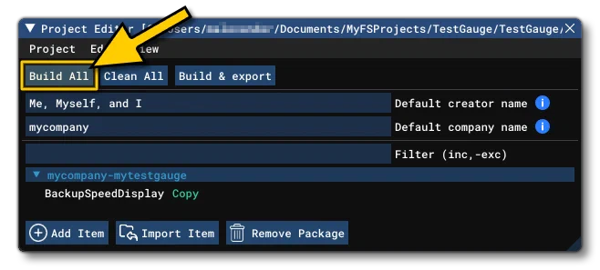Building The Instrument From The Project Editor