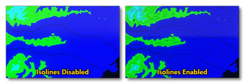 Example Of Isolines Drawn In The Map View
