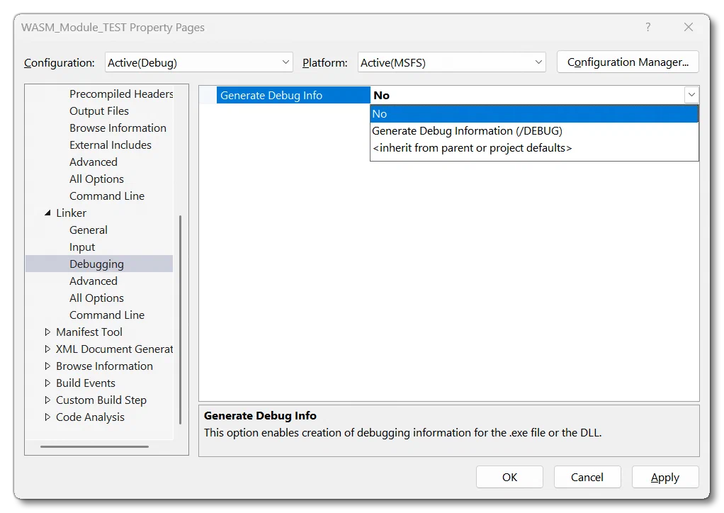 Linker Debug Options