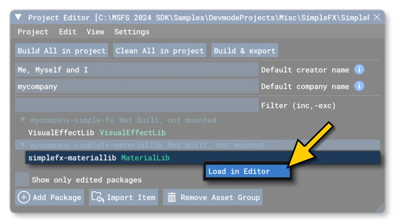 Opening The MaterialLib In The Material Editor