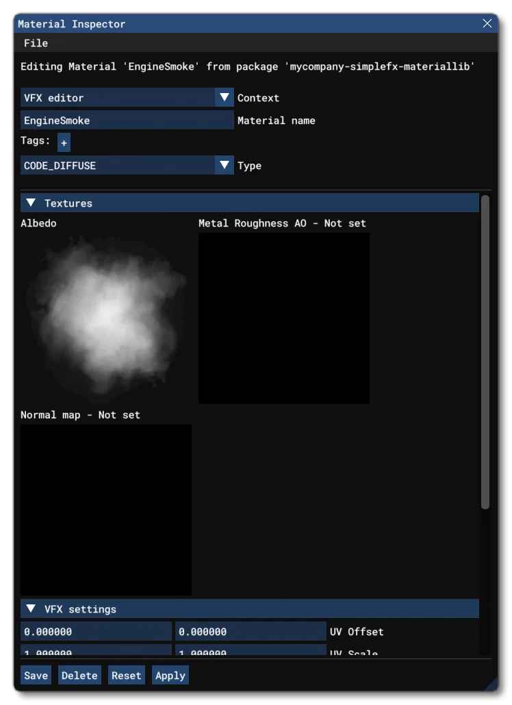 The SimpleFX Material