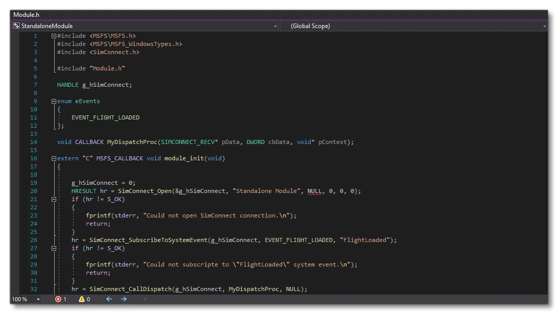 Example Of The Code Involved in The StandAloneModule WASM