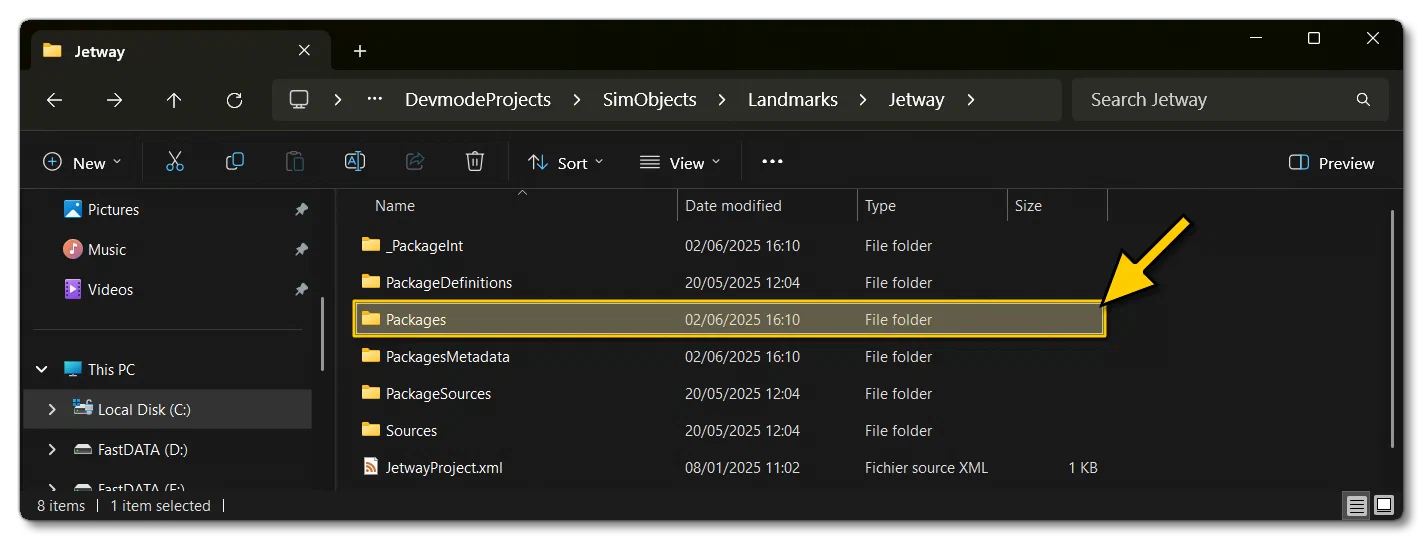 The Packages Folder For The Built Jetway Project