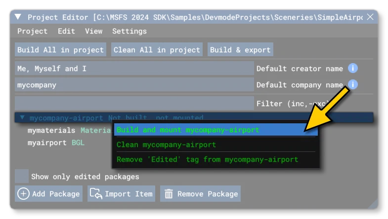 Build Airport Package