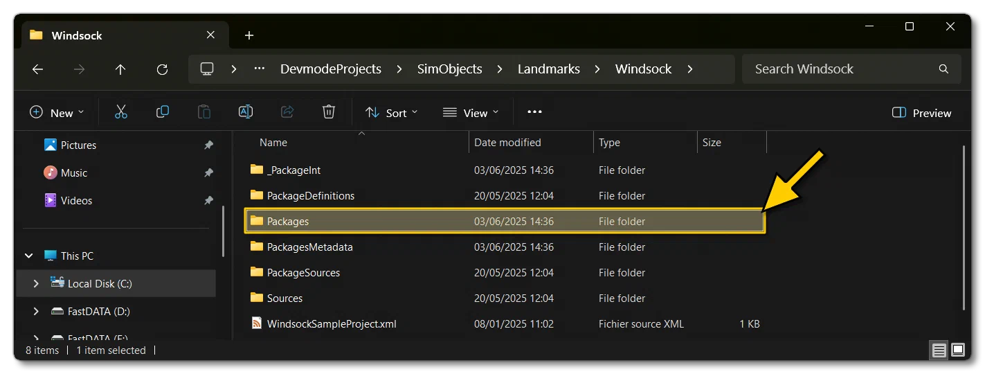 The Windsock Package Folder