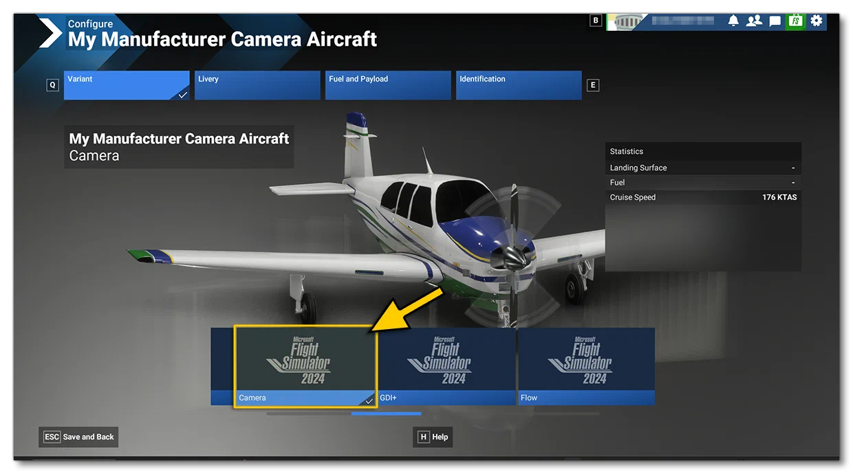 Selecting The Flow Aircraft In The Simulation
