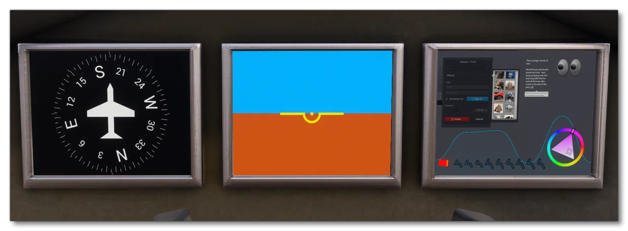 The Screens Added To The Gauge Aircraft
