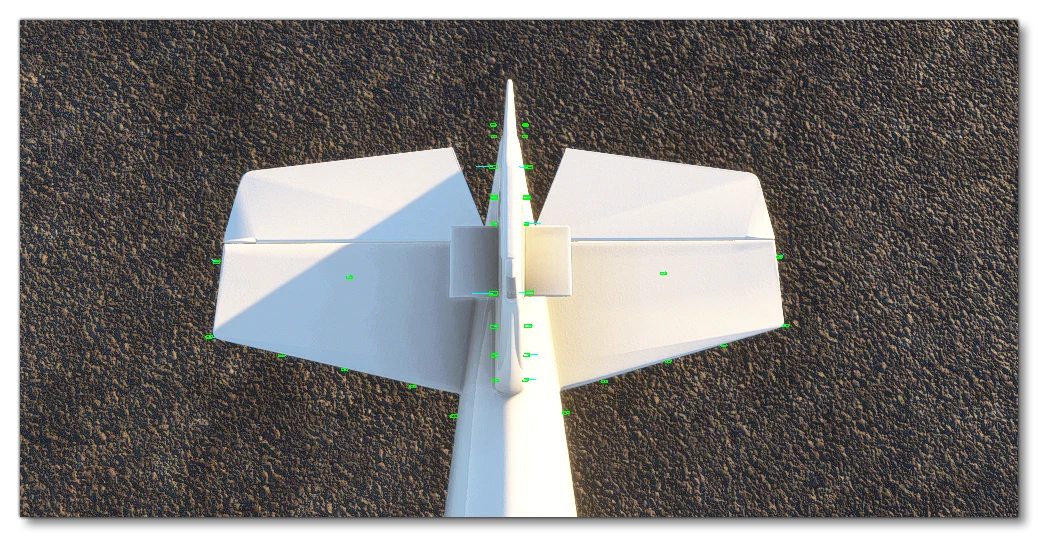 The H-Tail Surface Sensors Correctly Positioned