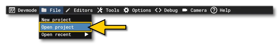 Developer Mode Open Project