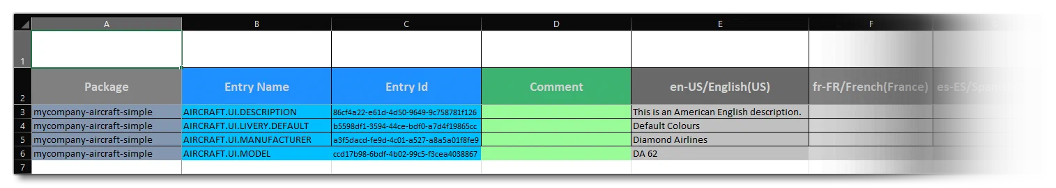 Example Of The Exported Excel File
