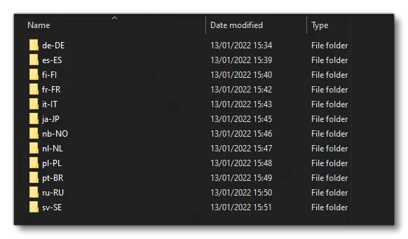 Folder Format For XML files
