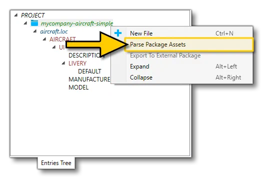 The Parse Package Assets Option