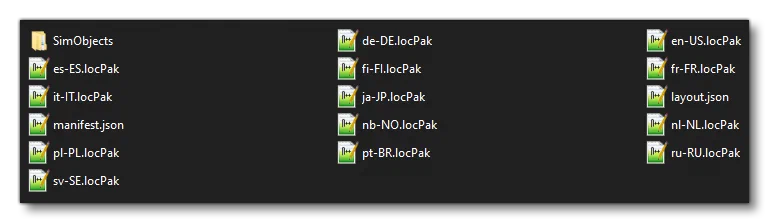 All The Different LOC FIles In A Package