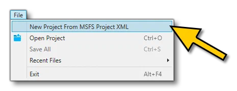 Open A Project In The MSFS Localisation Manager