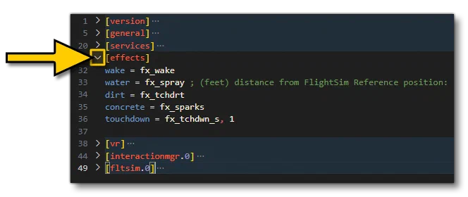 Collapsable Sections In CFG and FLT files